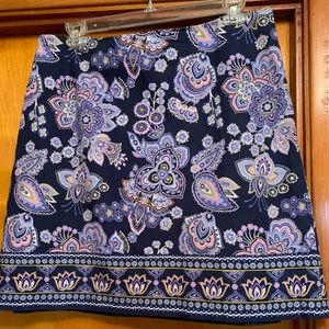 Talbots 18W patterned skirt